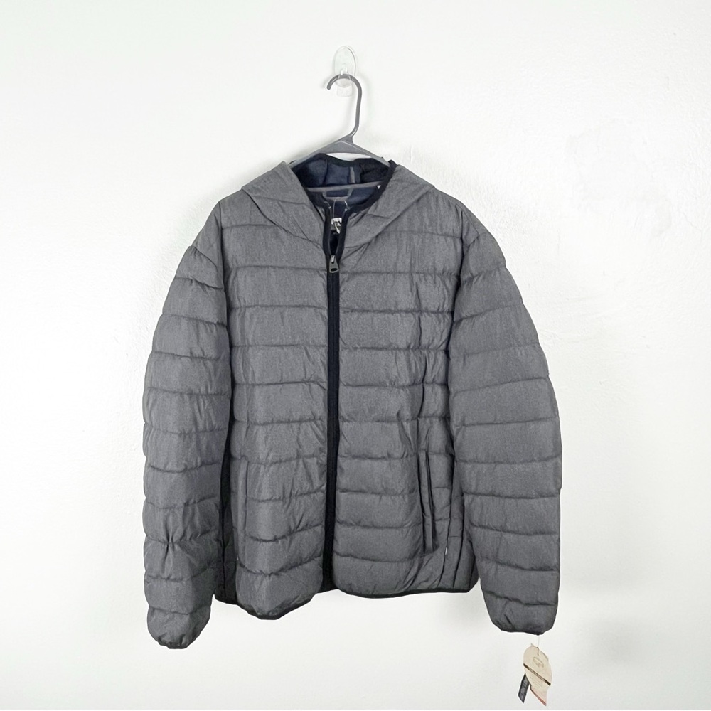 LEVI’S Men Long Sleeves Puffer Full Zipper Hoodie Packable Coat Jacket Size XL